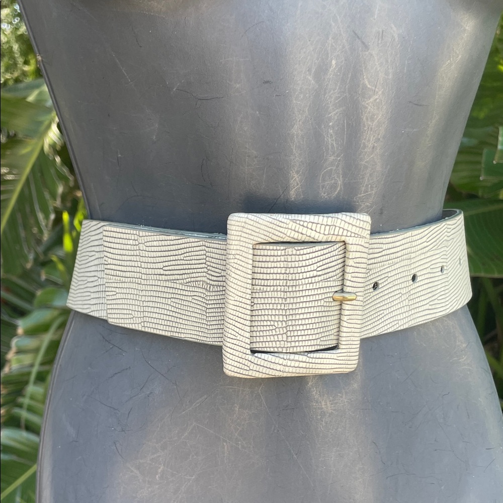 snake skin emboss, genuine leather belt